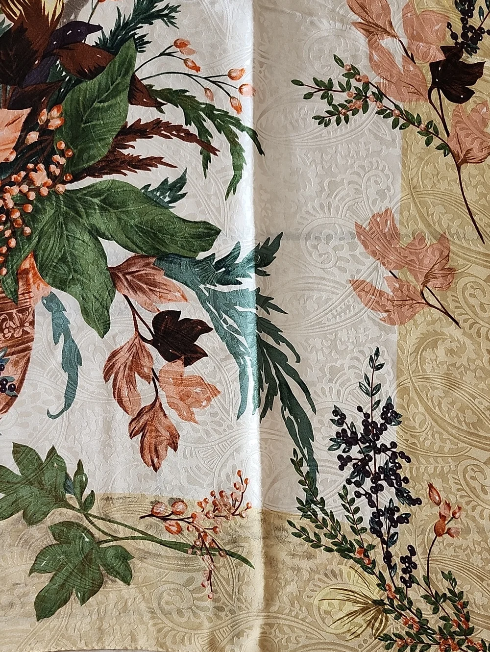 Anne Klein Bouquet In Vase Design Silk Square Scarf